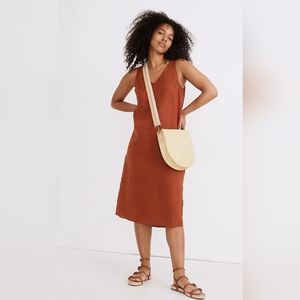 Linen blend sleeveless dress